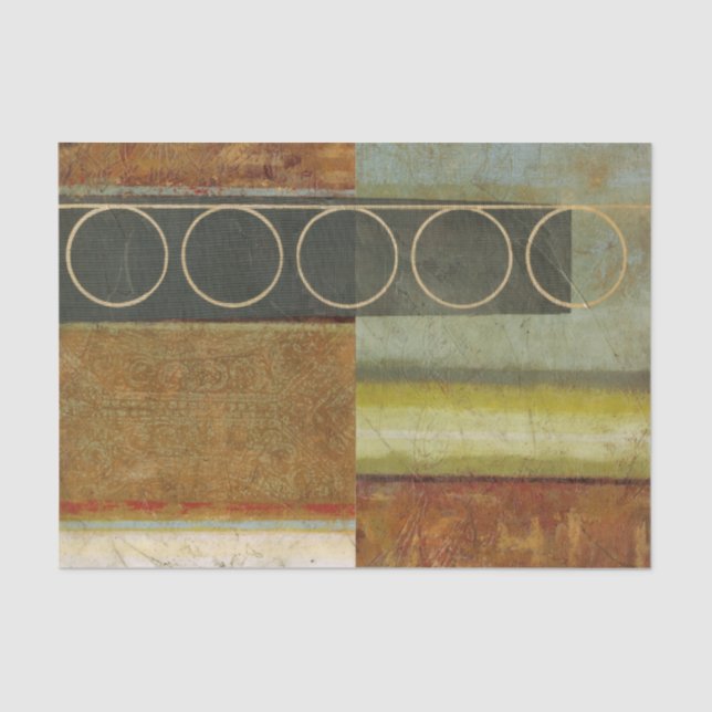 Multi-textured Abstract Painting by Vision Studio Tissue Paper (Front)