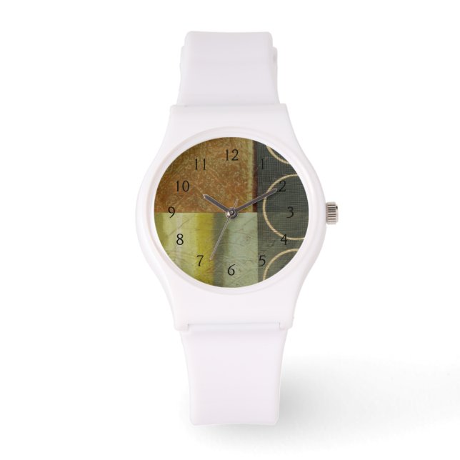 Multi-textured Abstract Painting by Vision Studio Watch (Front)