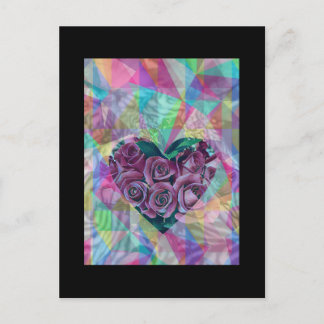 Multi-toned Heart Postcard