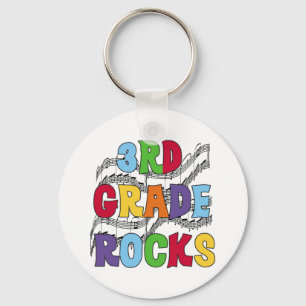 Multicolor 3rd Grade Rocks Keychain