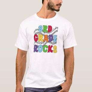 Multicolor 3rd Grade Rocks Tshirts and Gifts