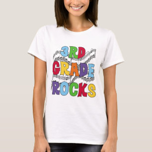 Multicolor 3rd Grade Rocks Tshirts and Gifts