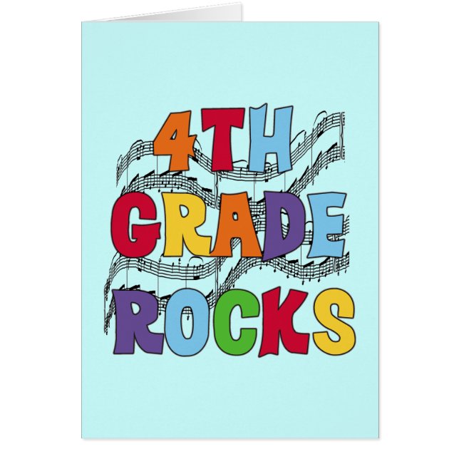 Multicolor 4th Grade Rocks Tshirts and Gifts (Front)