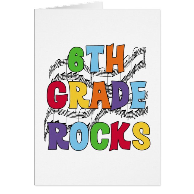 Multicolor 6th Grade Rocks Tshirts and Gifts (Front)
