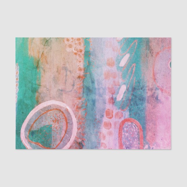 Multicolor Abstract Art Tissue Paper (Front)