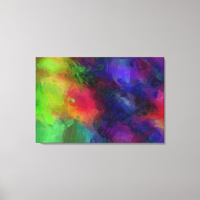 Multicolor Abstract Artwork Canvas Print (Front)