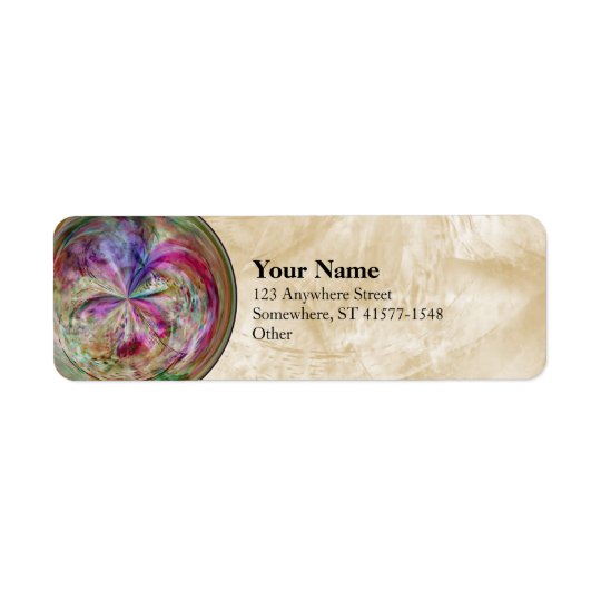 Multicolor Abstract Bubble Mandala Return Address Label