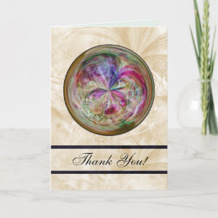 Multicolor Abstract Bubble Mandala Thank You Card