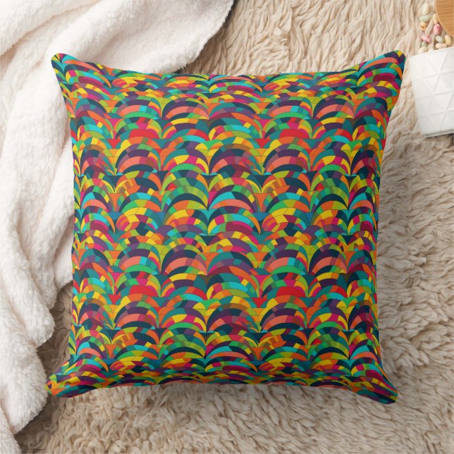 Multicolor abstract design pattern  throw pillow (Blanket)