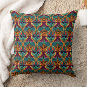 Multicolor abstract design pattern  throw pillow
