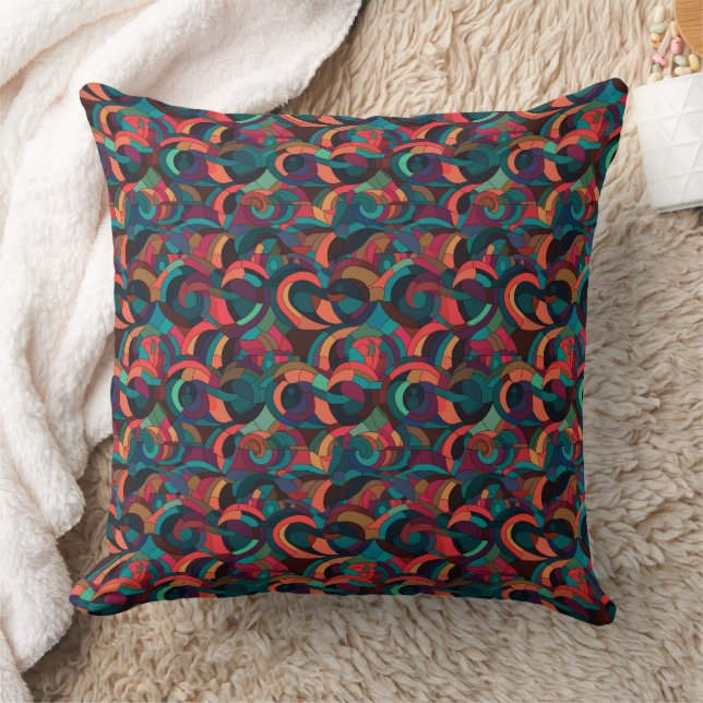 Multicolor abstract design pattern  throw pillow (Blanket)