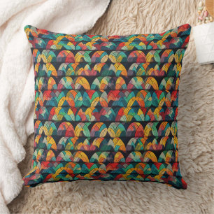 Multicolor abstract design pattern  throw pillow