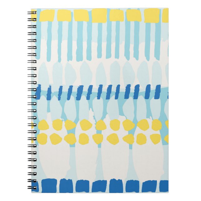 Multicolor Abstract Painted Seamless Background Notebook (Front)