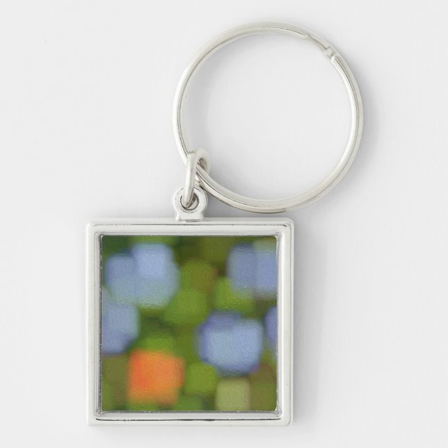 Multicolor Abstract Painting Keychain (Front)