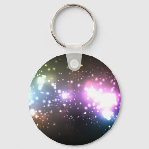 Multicolor Abstract Particles Keychain