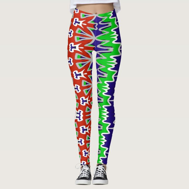 Multicolor abstract pattern "Ratti_Creative_Arts" Leggings (Front)