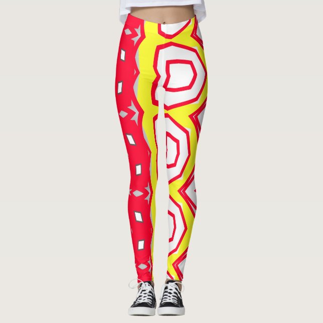 Multicolor abstract pattern "Ratti_Creative_Arts" Leggings (Front)