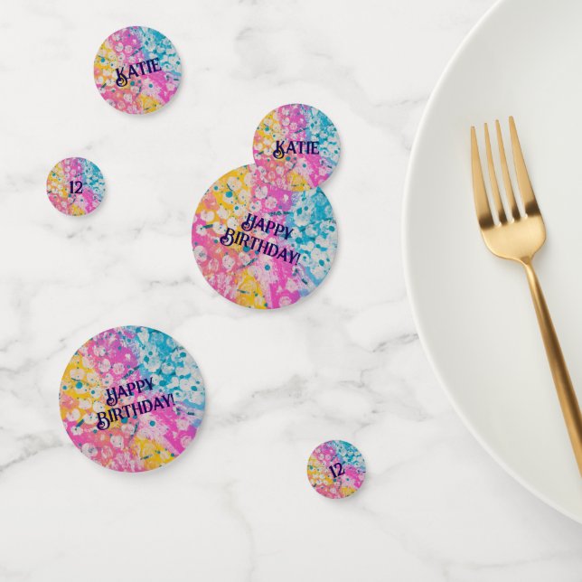 Multicolor Abstract Print Confetti (Group)