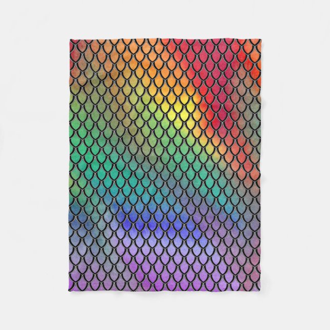 Multicolor and Black Dragon Scale Blanket (Front)