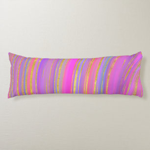Multicolor and Gold Body Pillow
