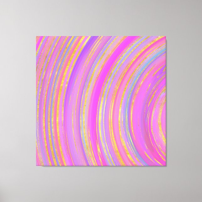 Multicolor and Gold Canvas Print (Front)