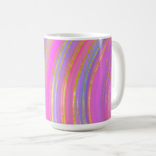 Multicolor and Gold Coffee Mug
