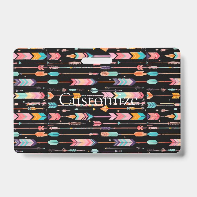 Multicolor Arrow Pattern Thunder_Cove Badge (Front)