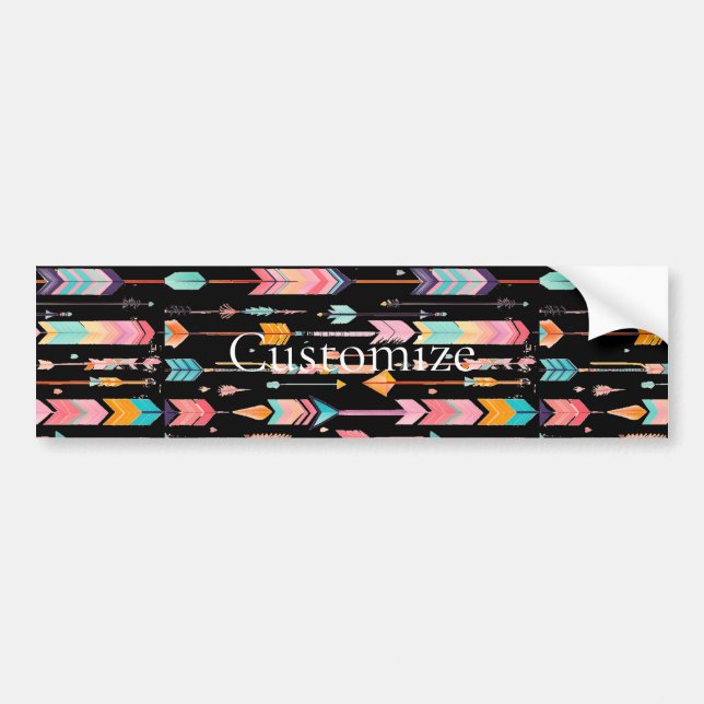 Multicolor Arrow Pattern Thunder_Cove Bumper Sticker (Front)