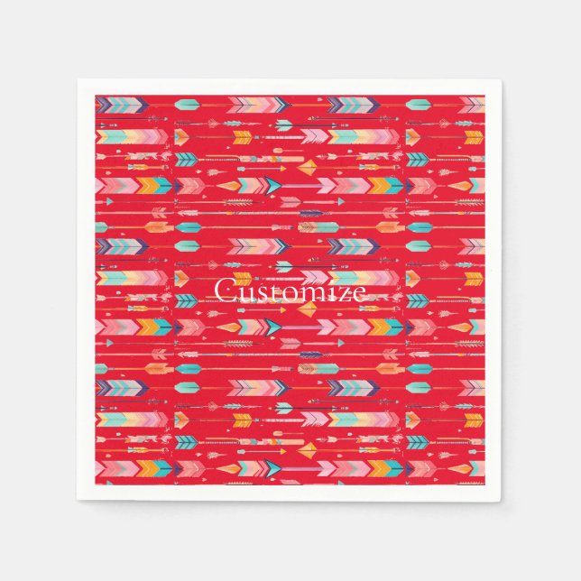 Multicolor Arrow Pattern Thunder_Cove Napkin (Front)