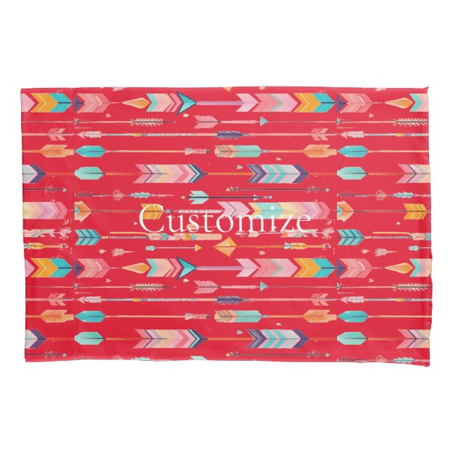 Multicolor Arrow Pattern Thunder_Cove Pillowcase (Front)