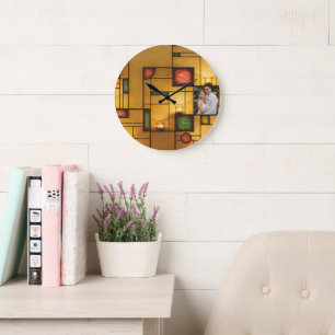 Multicolor Art Deco Design One -Photo Clock