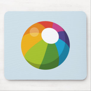 Multicolor Beach Ball Mouse Pad