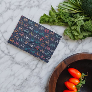 Multicolor Bicycle Pattern Kitchen Towel