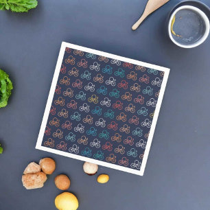 Multicolor Bicycle Pattern Napkin