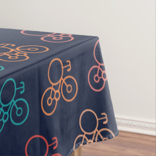 Multicolor Bicycle Pattern Tablecloth