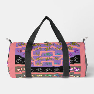Multicolor Bicycles Duffle Bag