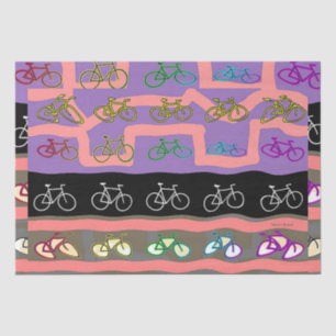 Multicolor Bicycles Tissue Paper