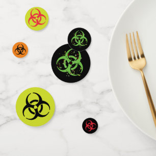 Multicolor Biohazard Symbol Confetti
