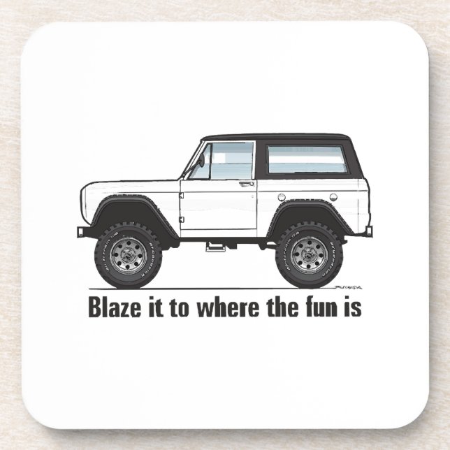 Multicolor Black Top  Coaster (Front)
