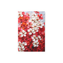 Multicolor Blossoms Impasto Wall Art