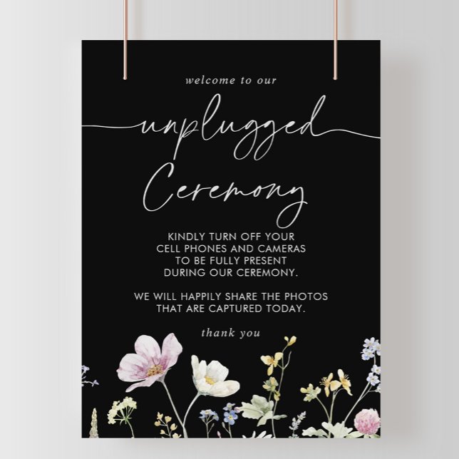  Multicolor Boho Fall Floral Unplugged Ceremony  Poster (Creator Uploaded)