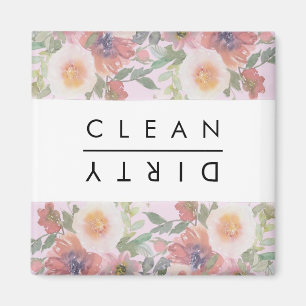 Multicolor Boho Florals Clean/Dirty  Magnet