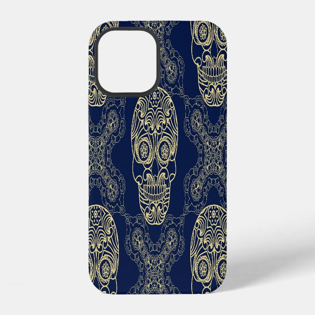 Multicolor Boho Skull Pattern. iPhone Case (Back)