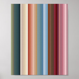 Multicolor Boho Stripes Poster