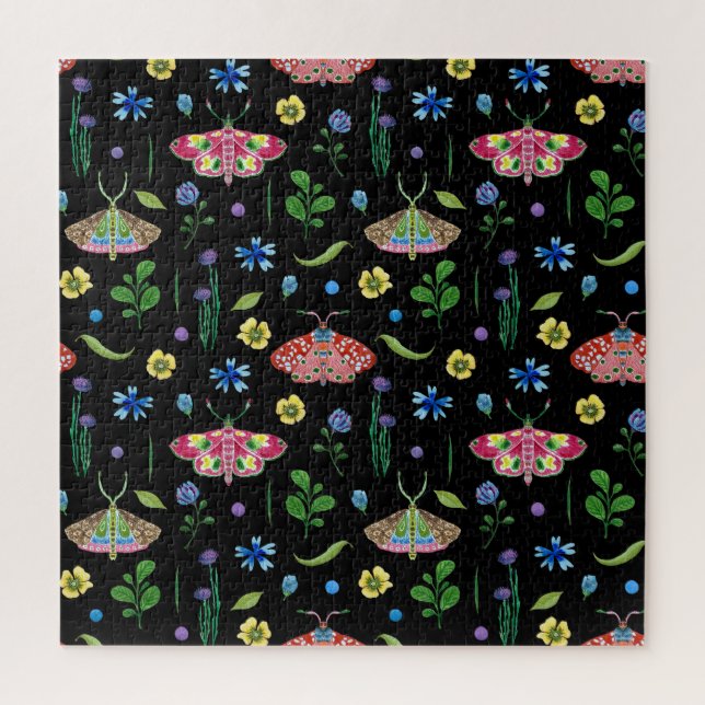 Multicolor Butterflies: Bright Seamless Pattern Jigsaw Puzzle (Vertical)