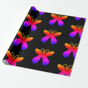 Multicolor butterfly Pattern Wrapping Paper