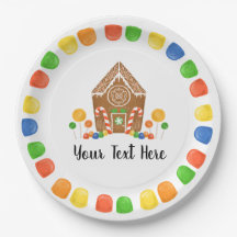 Multicolor Candy Gingerbread House Gumdrop Holiday