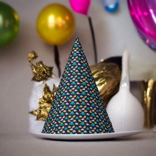 Multicolor Cars Cartoon Party Hat