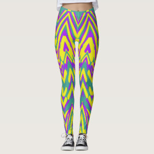 Multicolor Chavron "Ratti_Creative_Arts" Leggings