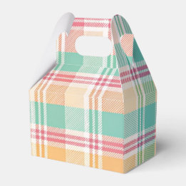 Multicolor Chequered Plaid Favor Box